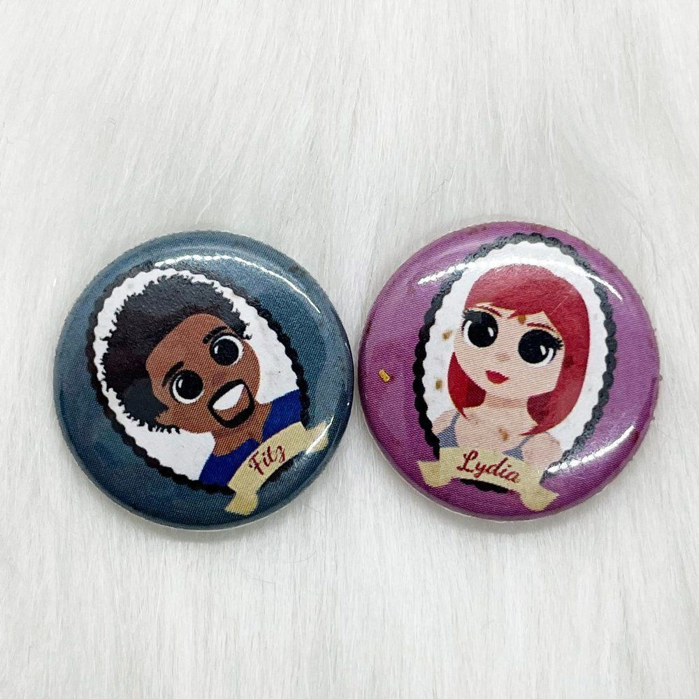 🔮 5/$25 The Lizzie Bennet Diaries Fitz & Lydia Pins